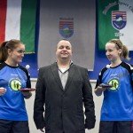 Pergel Szandra és Madarász Dóra pingpong játékosok edzése a Budaörsi Sport Klubban