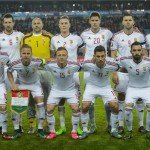 Első sor (b-j): Gera Zoltán, Dzsudzsák Balázs, Kleinheisler László, Németh Krisztián, Filkor Attila. Második sor (b-j): Elek Ákos, Király Gábor, Lang Ádám, Guzmics Richárd, Szalai Ádám és Kádár Tamás.