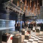 A Miniszterelnöki Sajtóiroda által közreadott képen Orbán Viktor miniszterelnök (elöl b3) a Néprajzi Múzeum új, városligeti épületének ünnepélyes átadásán 2022. május 22-én. Balról Baán László, a Liget Budapest Projekt miniszteri biztosa (b) és Kemecsi Lajos főigazgató (b2). MTI/Miniszterelnöki Sajtóiroda/Fischer Zoltán