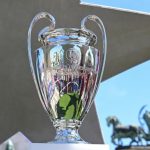 A Bajnokok Ligája trófeája a május 30-ai budapesti UEFA Bajnokok Ligája (BL) labdarúgó döntő szurkolói zónája, a Champions Fesztivál helyszínén a Hősök terén a megnyitó napján, 2026. május 28-án. MTI/Illyés Tibor