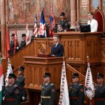 Magyar Péter miniszterelnök beszédet mond eskütétele után az új Országgyűlés alakuló ülésén az Országházban 2026. május 9-én. A választáson győztes Tisza Párt elnökét 140 igen szavazattal, 54 nem ellenében és 1 tartózkodással választották meg a képviselők. MTI/Illyés Tibor